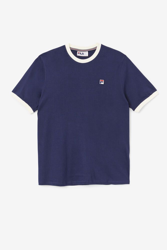 Fila Marconi Ringer T-Shirt Navy - Mens - 14579OHKP